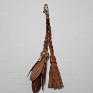 Piero Guidi Brown Leather Bag Charm Tassel Magic Circus Brass Clip On Accessory